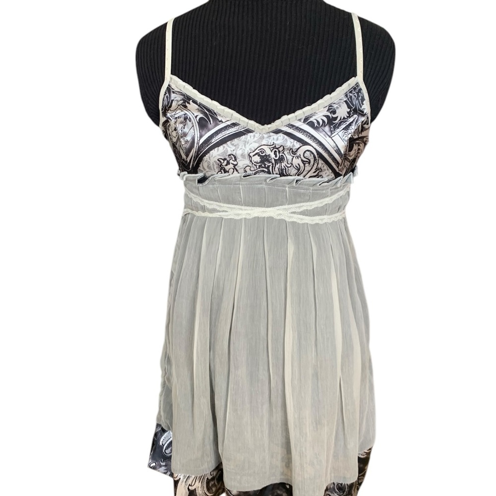 Alberto Makali Black and White Mini Dress with Sweetheart Neckline Silk blend - Picture 8 of 14